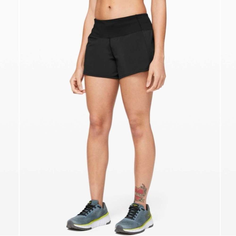 Lululemon Run Times Short II 4" Black Size 12 old style